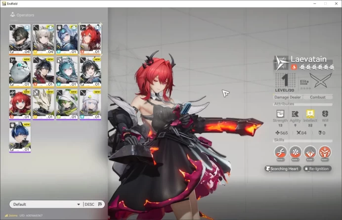 NA/EU Lv2 | Fresh Starter Laevatain + 6 SR Characters | Male MC |GrypLink |Take Mail| SS (END1160)