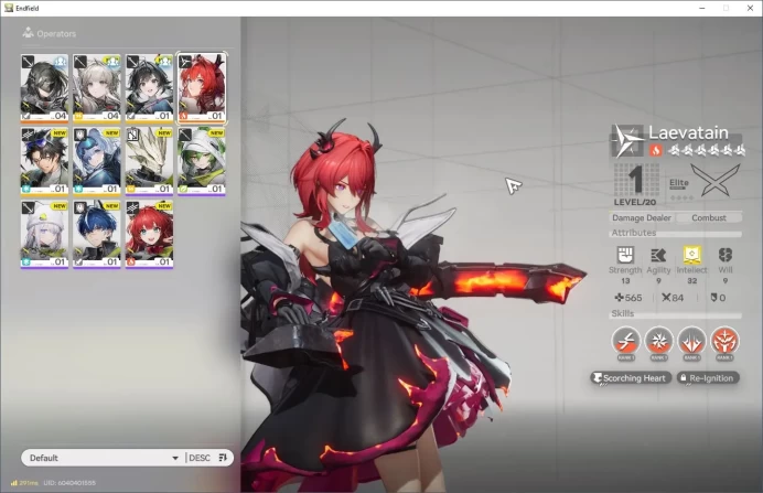NA/EU Lv2 | Fresh Starter Laevatain + 4 SR Characters | Female MC |GrypLink |Take Mail| SS (END1171)