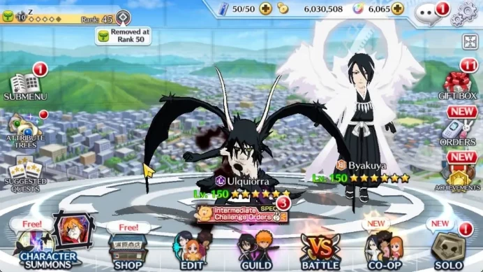 [GLOBAL]6K Orbs+Fresh All Story|Byakuya Renewed,Ulquiorra Crescent,Halibel,TYBW23[Byakuya,As Nodt],Etc|CE ON|Klab ID(BBS2620)