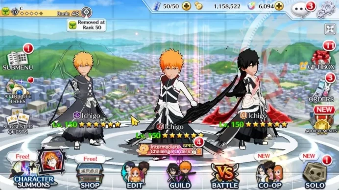 [GLOBAL]6K Orbs+Fresh All Story|2 Ichigo Renewed,TYBW25[Yachiru,Nemu],TYBW23[As Nodt,Genryusai],Etc|CE ON|Klab ID(BBS2621)