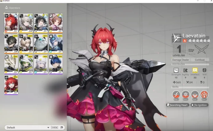ASIA| Fresh Starter | SSR Meta Laevatain & Ardelia + 1 Weapon 6S + 5 SR Character |Skip Tutorial|GryphLine| (END1205)