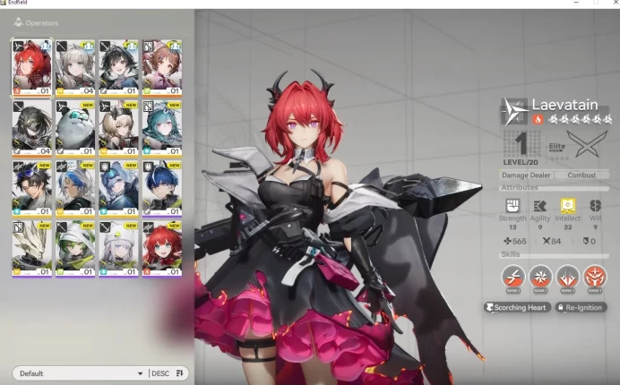 NA/EU| Fresh Starter | SSR Meta Laevatain & Ardelia + 2 Weapon 6S + 8 SR Character |Skip Tutorial|GryphLine| (END1201)