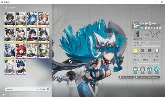 Asia Lv2 |Starter| 2SSR (Ardelia,Last Rite)+6SR Operators|2 5* Wp|Male Mc|GrypLink|Take Mail|Check SS (END1187)