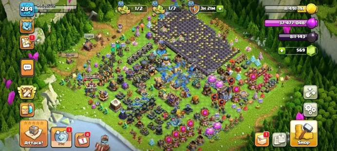 SA-TH18 MAX | FULL MAX | 284 XP [6 HERO MAX-105-105-95-80-55-25] GOOD TROOPS[BKACKSMITH 16 EPIC ALMOST MAX] BH 10 FULL MAX