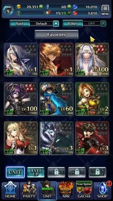 GLOBAL|Rank 9|Top Tier Unit [Emperor Lonardo,Arkh King of Dragon,Goddess Lilaha]|8 SSR Ark|Code Only(LC1213)
