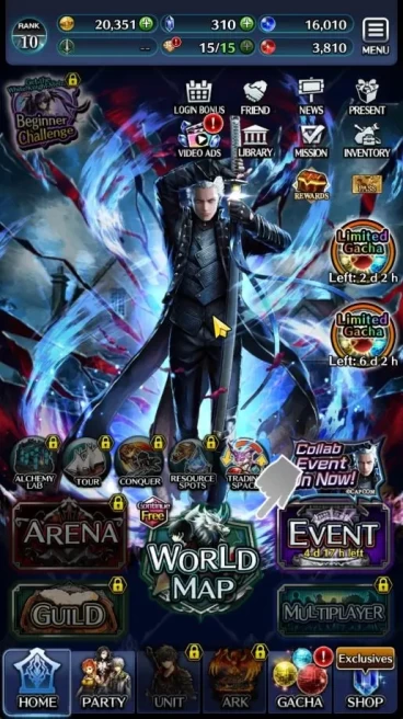 Global|Starter Rank 10 |Vergil,GH Adel,TT Diva,Etc + 7 SSR Ark|Code Only|Check SS(LC927)