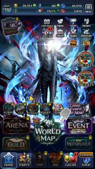 Global|Starter Rank 10 |Vergil,GH Adel,MB Rei,Etc + 9 SSR Ark|Code Only|Check SS(LC928)