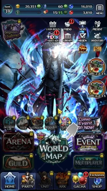 Global|Starter Rank 10 |Vergil,GH Adel,MB Rei,Etc|1 LR Ark [NU Urizen]+ 5 SSR Ark|Code Only|Check SS(LC929)