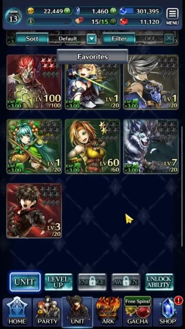 GLOBAL|Rank 13|Top Tier Unit [Arkh King O Dragons,Goddess Lilaha,Leena the Warlock]|1 UR Ark|Code Only(LC1209)