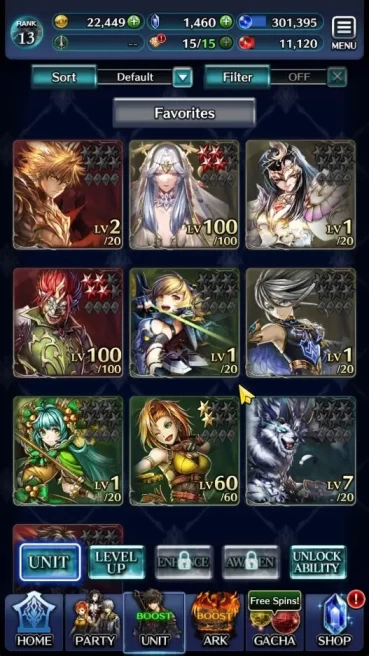 GLOBAL|Rank 13|Top Tier Unit [Arkh King O Dragons,Goddess Lilaha,Leena the Warlock]|1 UR Ark|Code Only(LC1209)