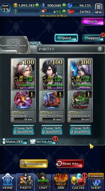 GLOBAL|Collab DMC + Ascended Rolland + Zero + Perfect of God Mauna + SM Theria + Top Tier Unit|100k Crystal + 2 UR Ark|LC984