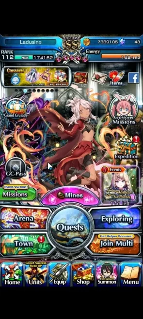 Global|Rank 112|28 Ascend+6 TW|[Inumuta,Sayaka,Emiya,Chloe,Illya,Isliid]+TW,S Chloe,Kirisame,Fen,Etc|Lpot 73|Check SS(GS2498)