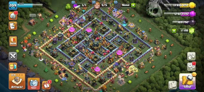 Town hall 17 Xp 209, 12 equipment epic,C6104