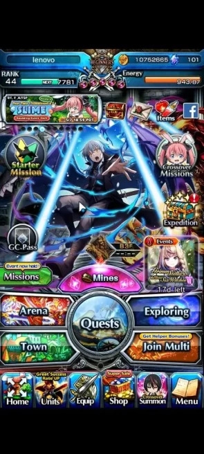 Global|Rank 44|101 cc|3 Ascend+2 TW|[Demon Lord Rimuru,Diablo]+TW,Selia Sourcescript Witch|Lpot 67|Check SS(GS2499)