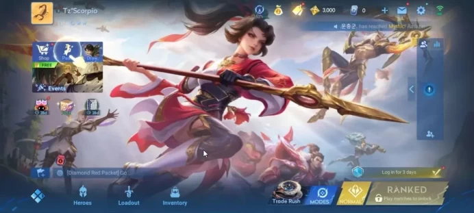 Hero 12 Skin 5|Legend Yao,Rare LianPo,S6 Luara,Consort Yu,Milady|Log Infinite|Check SS(HOK1944)