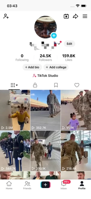 Instanly Delivery/Monetized 24K Real Followers+150K Real Likes Account/ Creator Rewards Program Activated/ Full Access