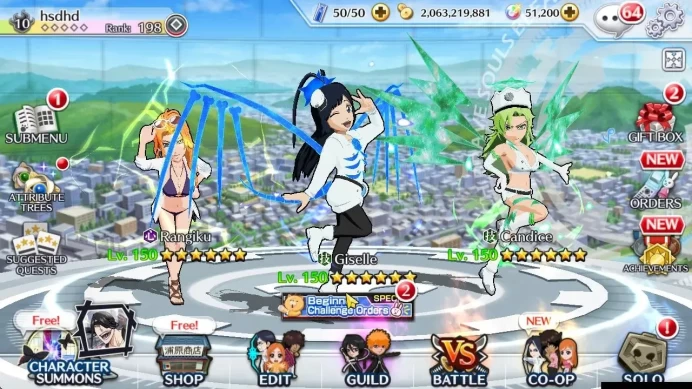 [GLOBAL]51K Orb|TYBW26[Giselle,Candice],TYBW25[Uryu],Byakuya Renewd,Fierce Satrk,Toshiro,Halibel,Etc|6K AccTic|Klab ID|BBS2624
