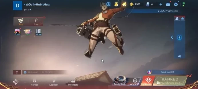 Hero 7|Starter with Legend Skin Selection Chest(Di Renjie,Angela,Yao,Skin Fragment 16)|Log Infinite|Check SS(HOK1968)