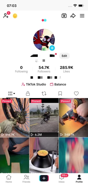 Instanly Delivery/Monetized 54K Real Followers+285K Real Likes Account/ Creator Rewards Program Activated/ Full Access