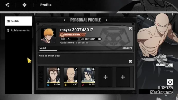 NuverseSEA|Lv32|3 SSR [IkkakuB1+Sign,Aizen,Byakuya]+10 SR(Ishida,Orihime,Kusajishi,Chad,etc)|8K Jade|Google|(BSR891)