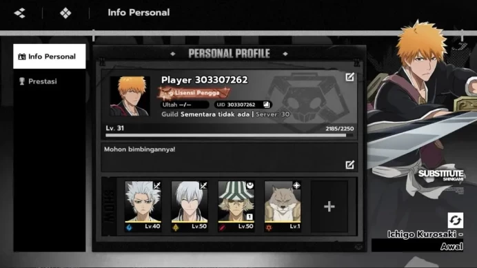 NuverseSEA|Lvl 31 |4 SSR[(Gin Ichimaru+Stamp,Kisuke UaraharaA1+Stamp,Toshiro,Sajin)|Take gmail|Google(BSR941)