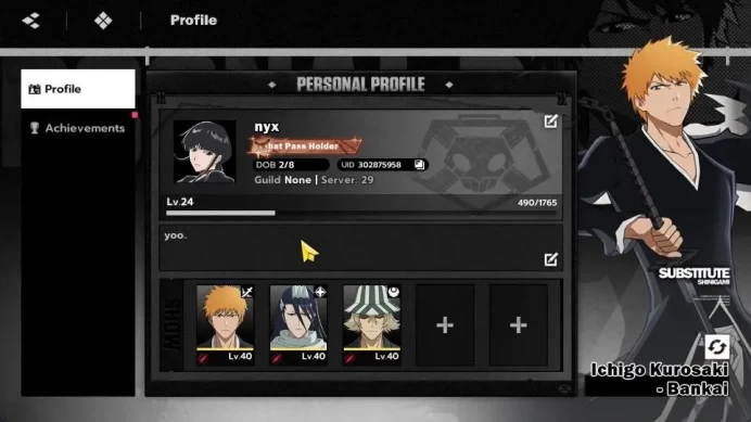 Nuverse SEA|Lv 24|3 SSR(Ichigo,Byakuya,Kisuke) + 10 SR(Rukia,Yachiru,Uryu,Orihime,Etc)|Google(BSR902)