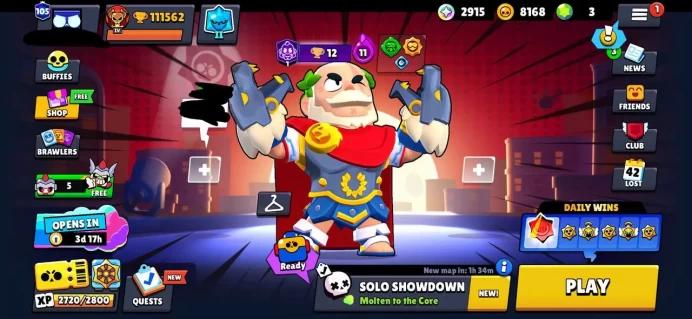 OG BIGGEST ACC-111562 TROPHIES-95 MAX POWER-OLD SKINS-SOLAR FAME-105 PRESTIGES-23K 3VS3 VICTORIES-ALL 101 BRAWLERS-275 SKINS-INSTANT-110K