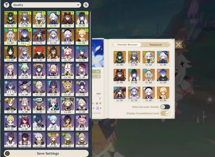 ASIA|AR 56|8 Limited +5(*5Weapon)|Nefer,Lauma,Flins,(FurinaC1,YelanC1,Hutao)+Sign,Mualani,Etc|Mc Male|TakeMail|Check(GI6152)