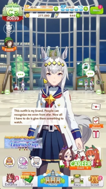 GLOBAL 90K TeamRank|644 carats|5 Trainee 3star+11 SSR Card[Super CreekLB2,MatikanetannhauserLBM,Etc]|LogID|Check SS(UM1198)