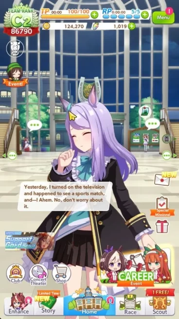 GLOBAL 86K TeamRank|1019 carats|10 Trainee 3star+13 SSR Card[Special WeekLB2,MatikanetannhauseLB3,Etc]|LogID|Check SS(UM1166)