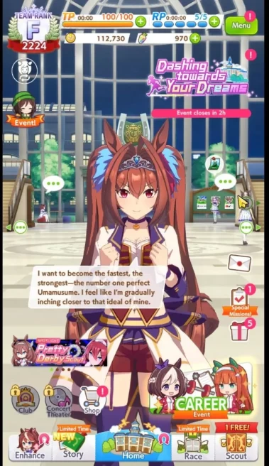 GLOBAL|TeamRank 3K|5 SSR(Vodka,El Condor Pasa,Tamamo,SCreek,T TUrbo)11SR|970 Carat 1Voucher Exchange|ID|Check SS(UM794)