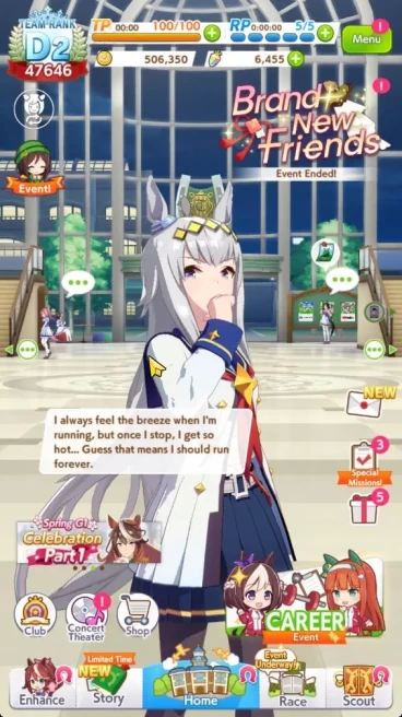 GLOBAL 47K TeamRank|2 Trainee 3star + 11 SSR Support Card[Kitasan U3,Matikane MLB U3,Ines Fujin,Etc]|LogID|Check SS(UM1148)