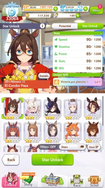 GLOBAL 33K TeamRank|3 Trainee 3star + 6 SSR Support Card [SuperCreek,Fine Motion,Kitasan,Matika Lb1 Etc]|LogID|Check SS(UM1099)