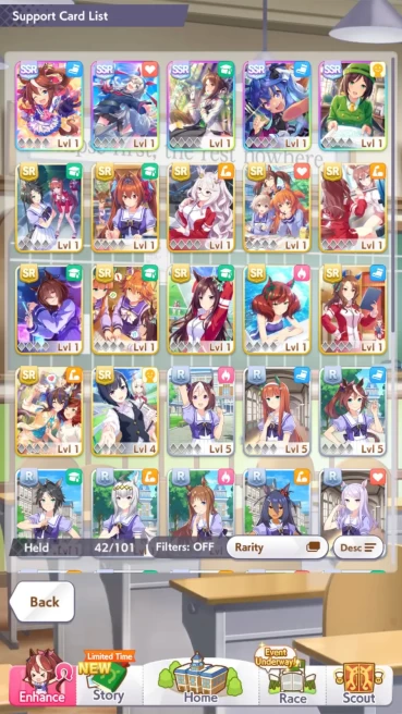 [GLOBAL]2190 Carats|5SSR (Fine Motion, Twin Turbo, Tokai Teio, Tamamo Cross, etc)|Selector On|Fresh Story|Log ID|Check SS(UM847)