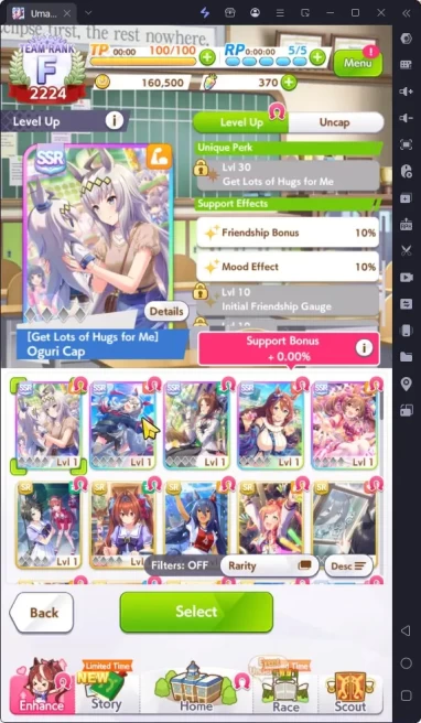 GLOBAL Fresh Starter|370 Carats| 5 SSR(FineMotion,SuperCreek,Ogirucap,TamamoCross)|Selector off|Log ID|Check SS(UM871)