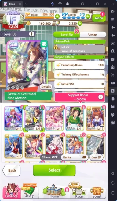 GLOBAL Fresh Starter|2100 Carats|4 SSR(FineMotion,SmartFalcon,SilenceSuzuka,TazunaHayakawa)|Selector off|Log ID|Check SS(UM875)