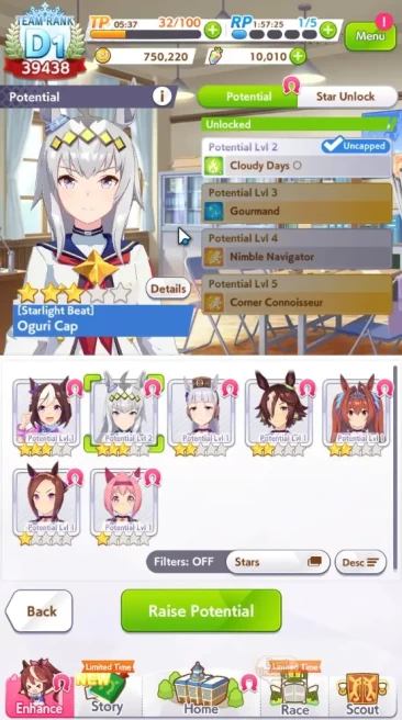 GLOBAL 39K TeamRank|10k Carats| 2 Trainee 3star (OguriCap P1) + 4 SSR Support Card [Super Creek U1 &Etc]|LogID|Check SS(UM1048)