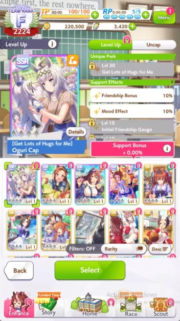 Global|Fresh Account 4SSR (Super Creek,OguriCap,Biko,Sakura) + 3,4k Carats|Log ID|(UM879)