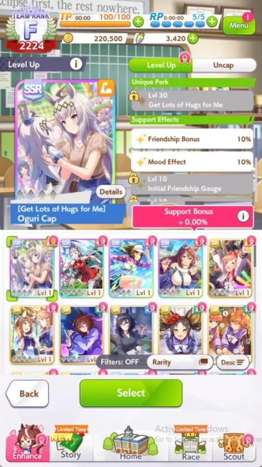 Global|Fresh Account 4SSR (Super Creek,OguriCap,GoldShip,InesFujin) + 3,4k Carats|Log ID|(UM880)