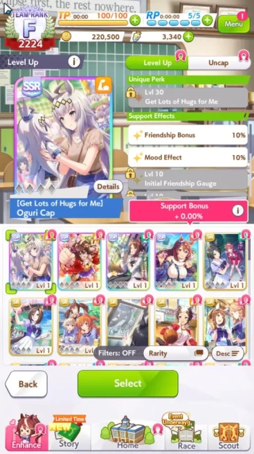 [GLOBAL]3340 Carats|Starter 4 SSR Support(Fine Motion Super Creek,Oguri Cap,El Condor & Etc|Selector On|Log ID|CheckSS(UM1040)