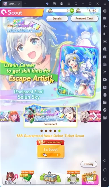 GLOBAL Fresh Starter|11180 Carats|1 SSR(SuperCreek)|Selector on|Log ID|Check SS(UM1026)