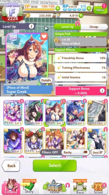 GLOBAL|Fresh Starter 4010 Carats + 4 SSR (Super Creek,Special Week &Etc)|3StarVoucher+SSRTicket|LogID|Check SS(UM887)