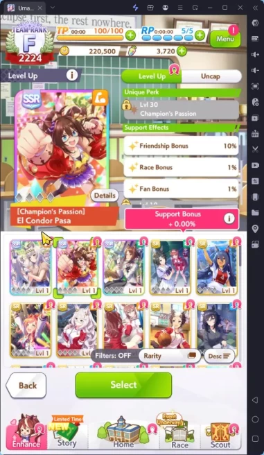 GLOBAL Fresh Starter|3700 Carats|3 SSR(FineMotion,OguriCap,ElCondorPasa)|Selector off|Log ID|Check SS(UM890)