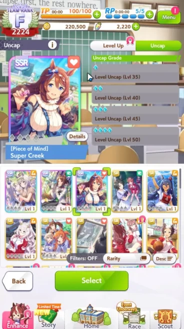 GLOBAL|Fresh Starter 2220 Carats + 3 SSR Super Creek,Fine Motion,Oguri Cap &Etc)|3StarVoucher|FreshStory|LogID|Check SS(UM1019)