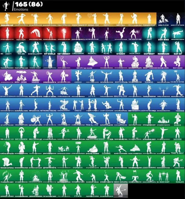 F461 Battle Royale, Leviathan, Custom, Psycho, Skier, Chaos, Lara, Coolness, 269 Skins, 300 Back Blings, 167 Emotes, 261 Picks, 500 VB