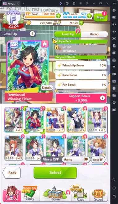 GLOBAL Fresh Starter|9800 Carats|2 SSR(FineMotion,WinningTicket)ManySR|Selector on|Log ID|Check SS(UM1012)