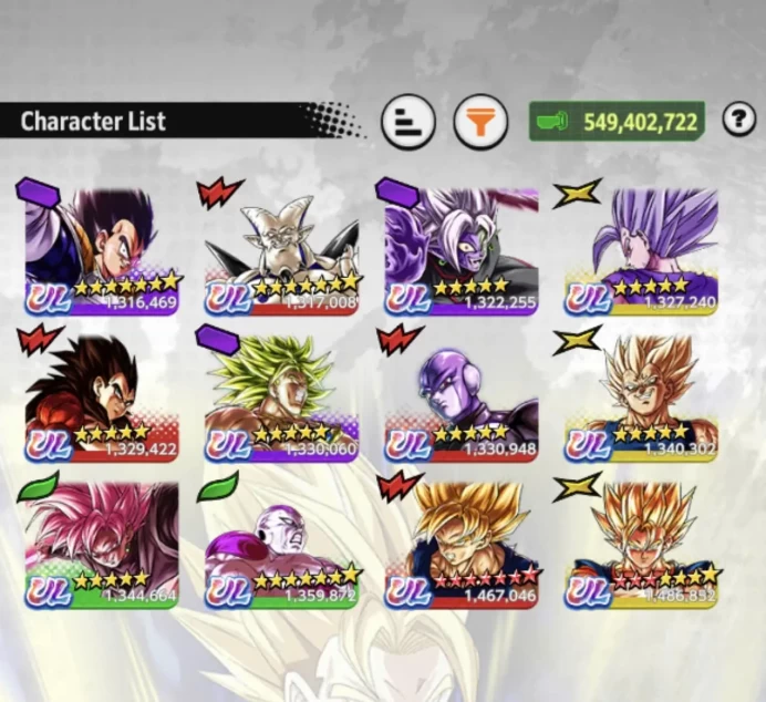 B154-IOS+Android-Vip Account-Meta-12 ULTRA+2 LR(Vegito+Piccolo)+65 Legends+Vip Equipment+Good Zenkai+549 Millions Power+Good Team+Strong Acc
