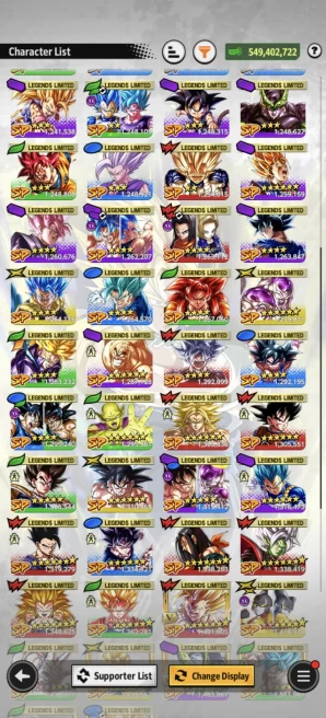 B154-IOS+Android-Vip Account-Meta-12 ULTRA+2 LR(Vegito+Piccolo)+65 Legends+Vip Equipment+Good Zenkai+549 Millions Power+Good Team+Strong Acc