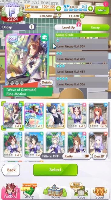 GLOBAL|Fresh Starter 11320 Carats + 2 SSR Fine Motion,Ines Fujin &Etc)|3StarVoucher|Fresh Story|LogID|Check SS(UM1005)