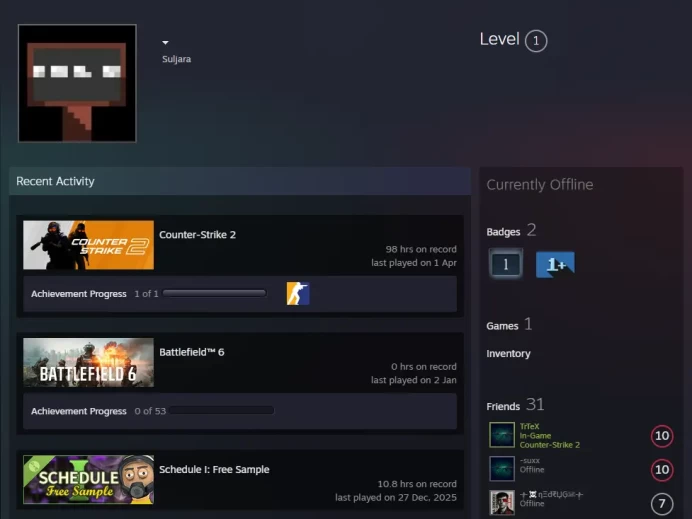 CS2 Prime 98 hours